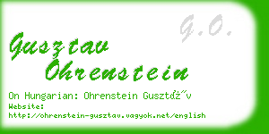 gusztav ohrenstein business card